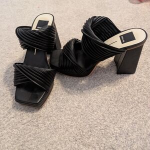 Elegant Black Heeled Sandals